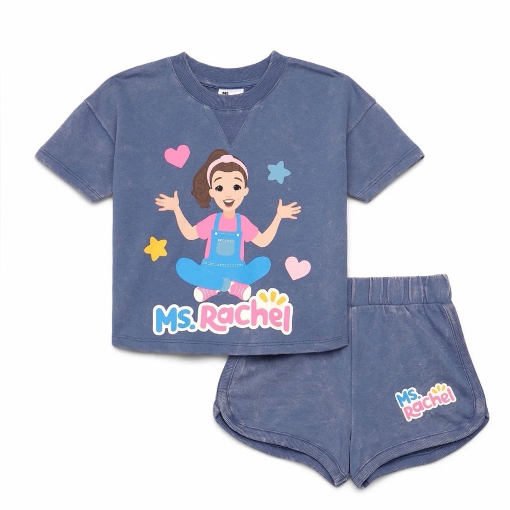 Rachel Kids Pajama Set - Blue and Pink